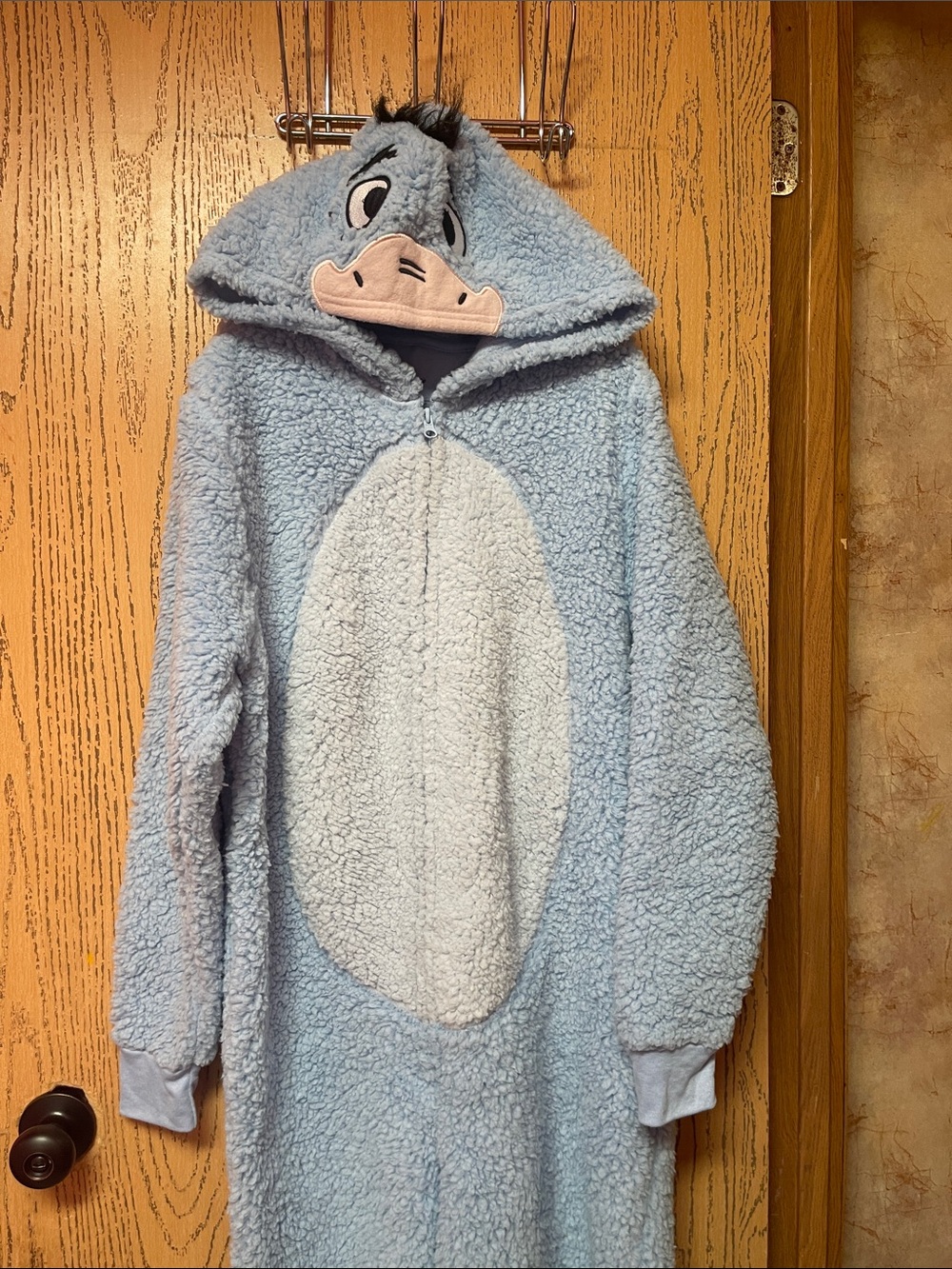 Disney Blue Plush Character Hooded Costume with White Belly